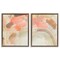 Stupell Industries Pink Peach Abstract Watercolor 2 pc Framed Floater Canvas Wall Art Set Design by Grace Popp